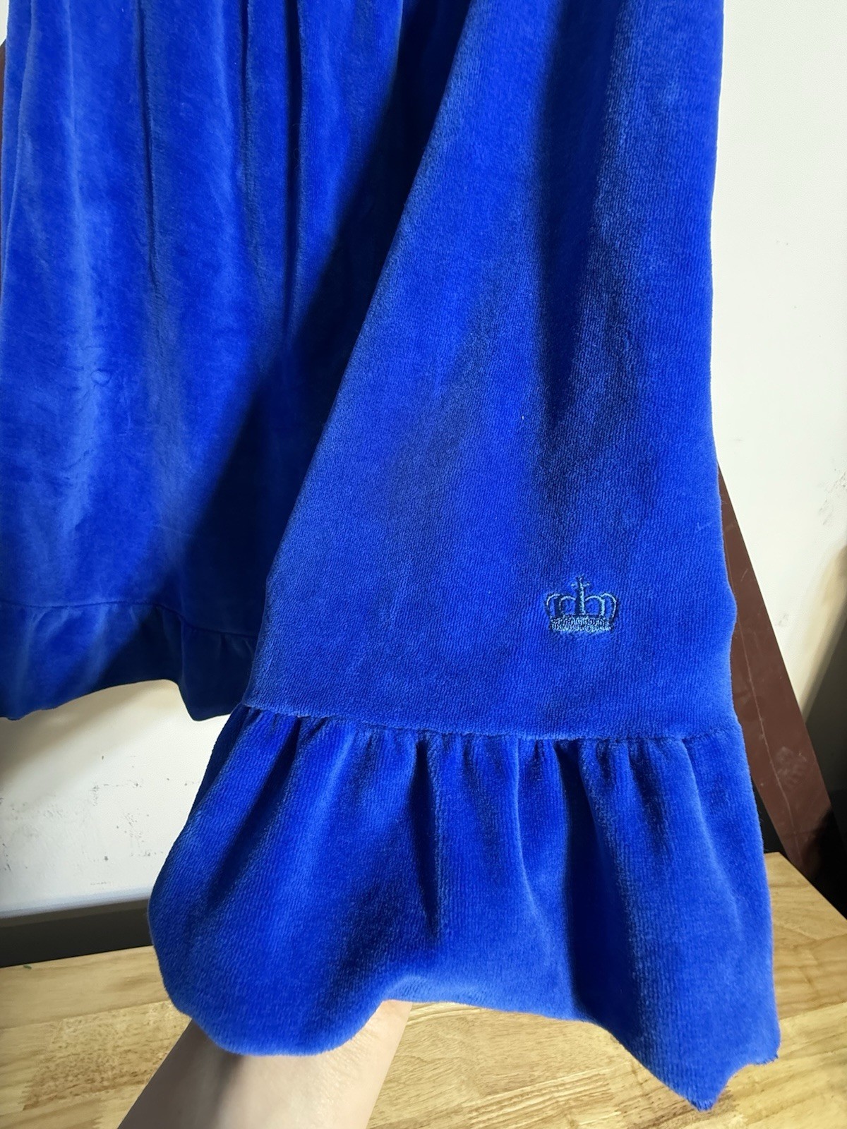 Y2K Juicy Couture Terry Smocked Ruched Top Blue Strapless Swim Dress Sundress