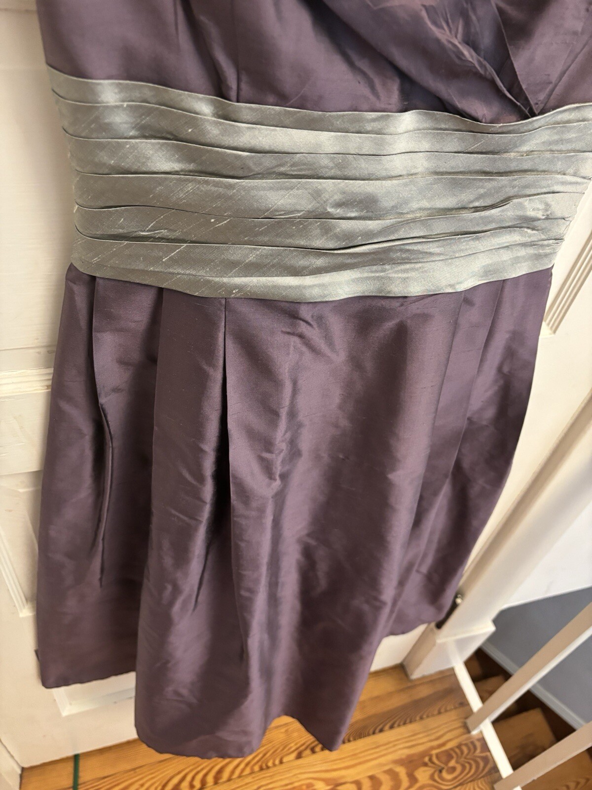 Siri Eggplant Purple 100% Silk Formal Lined Dress – Size 4