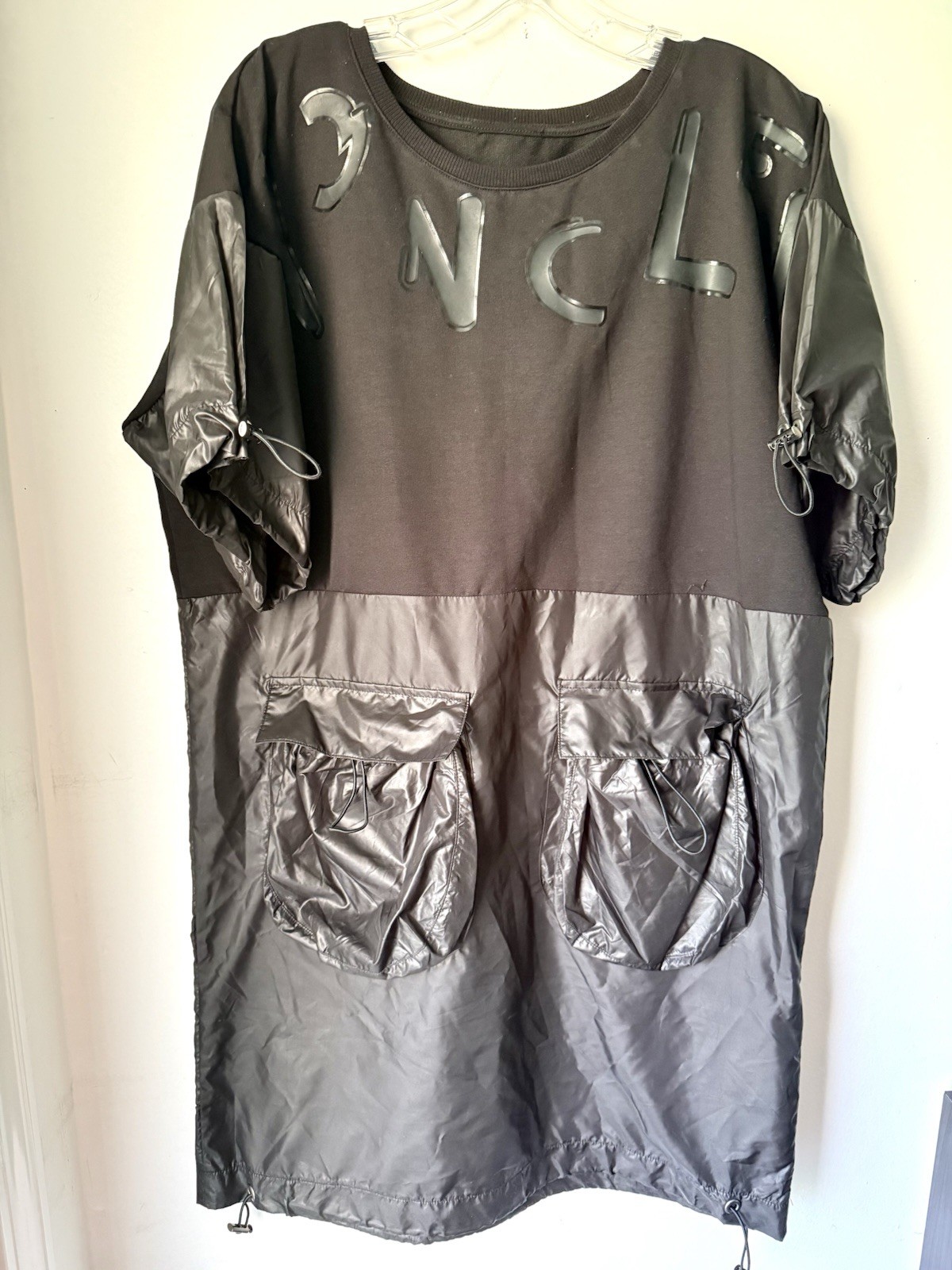 Grunge Black Dress Zippers Pockets Unbranded Women Size XL-? (PTP 22”)