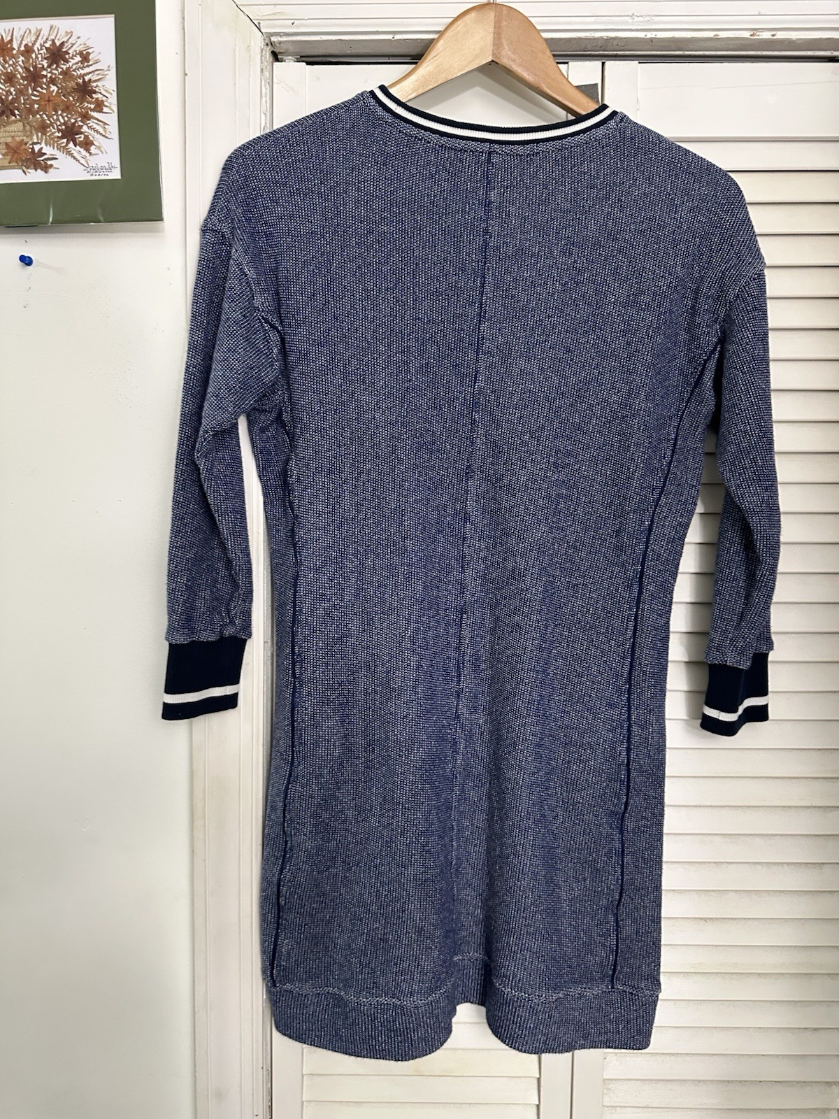 Vinyard Vines Varsity Sweatshirt Dress Deep Bay Heather XXS