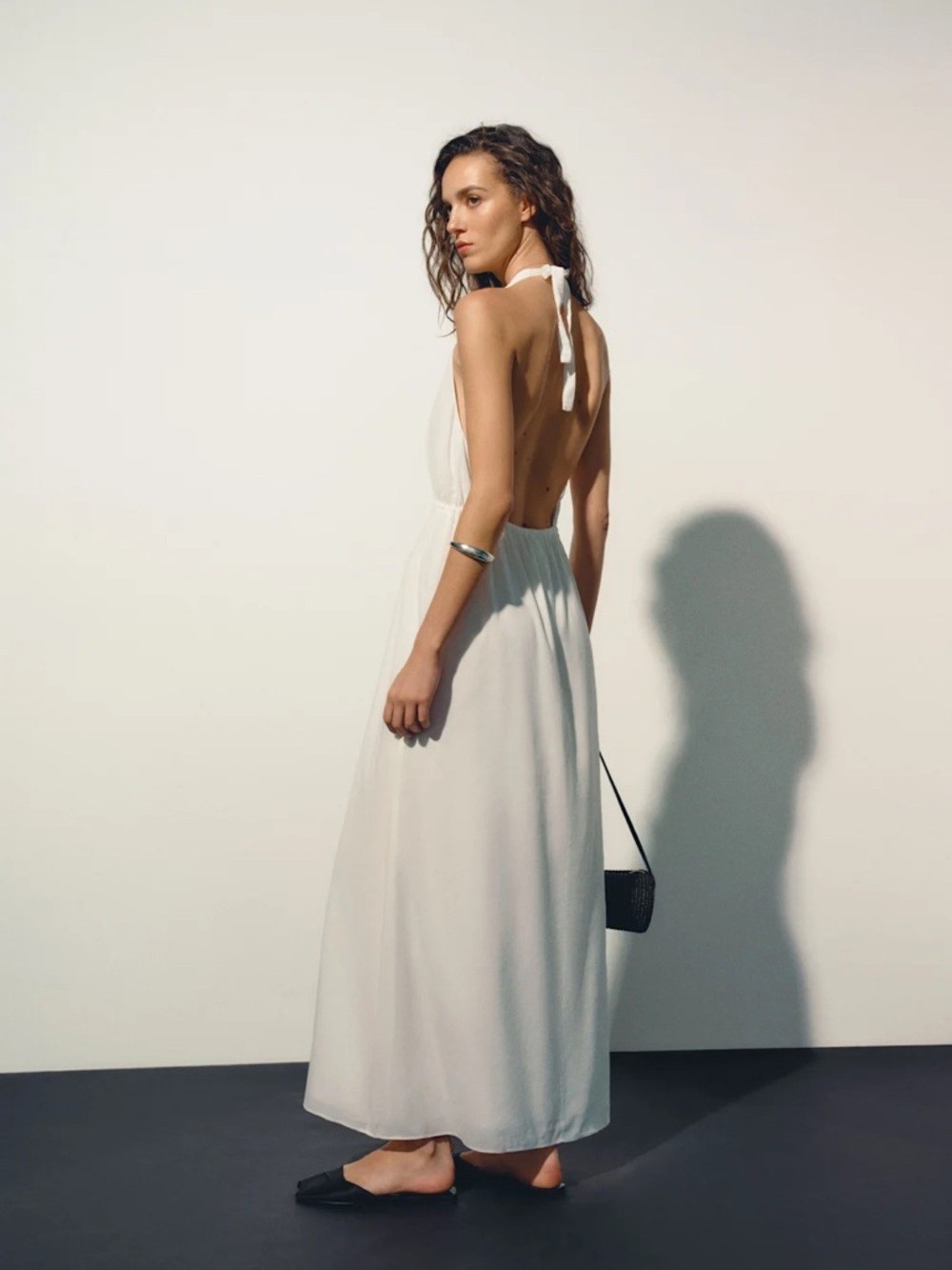 NEW Reformation Kiran Maxi Halter Dress White | US 0 UK 4