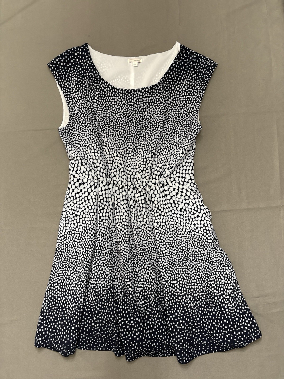 Gap Designed & Crafted Felicia Polka Dot Navy White Dress (450981) Women’s Small