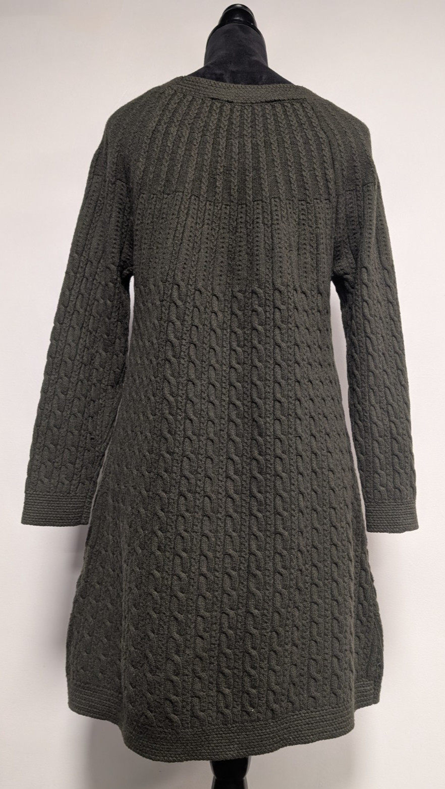 Soft Surroundings Forest Green Nylon/Rayon/Wool/Cashmere Blend Sweater Dress, M