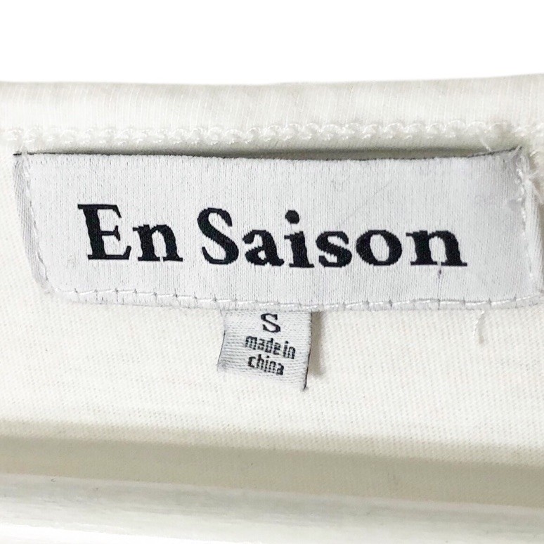 En Saison White Dress Small Ruffle Sleeve Poplin And Thin Jersey Upper Torso