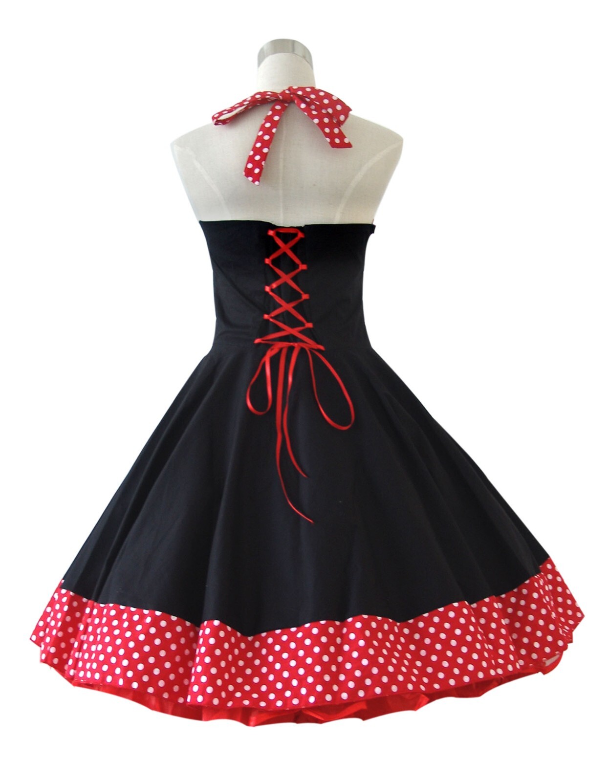 Retro Vintage 50s 60s 70s TEA Swing Rockabilly Dress Cotton Ball Party Dress Red