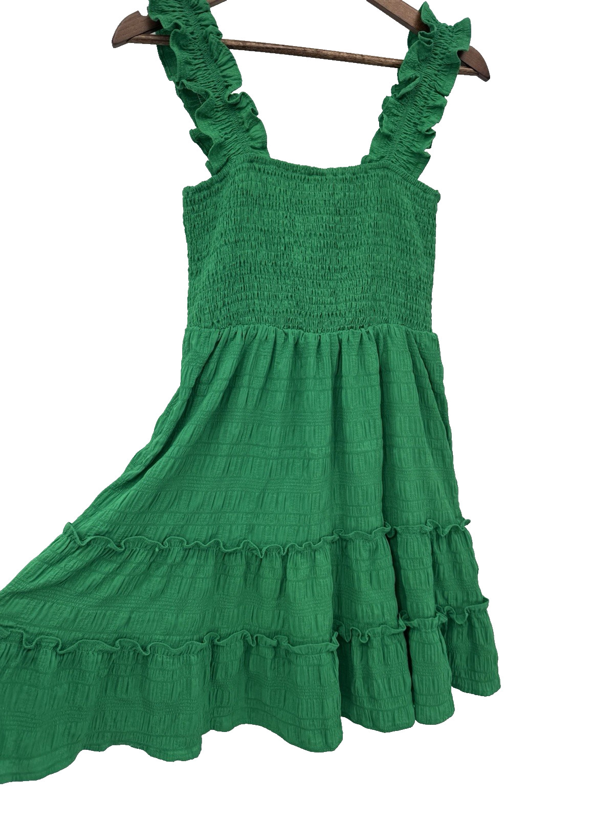 Limelush Green Mini Dress St. Patricks Day Ruffle Mini coquette romantic twee S