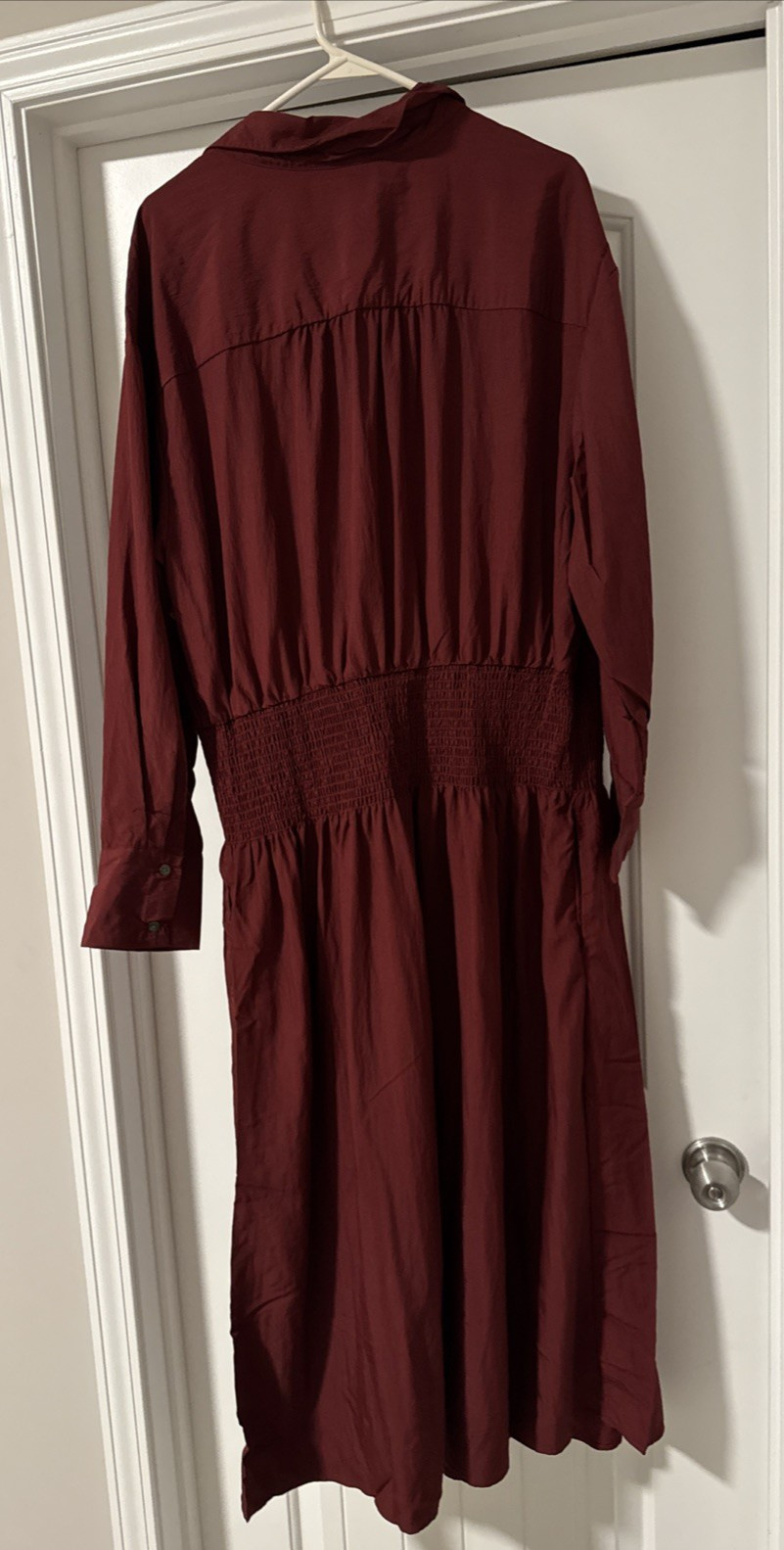 Future Collective Women’s Collared Midi Dress Burgundy Size 1X