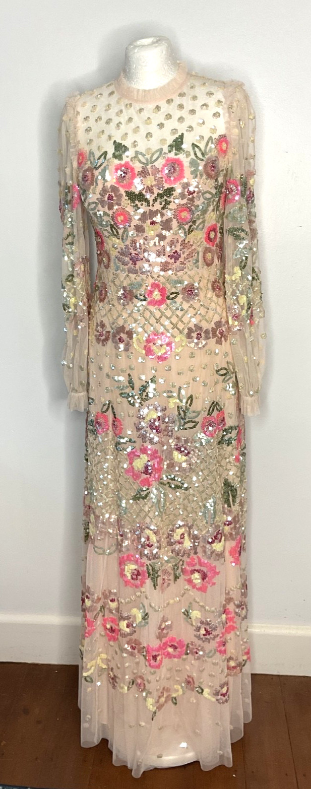 Needle & Thread ‘Rosalie’ Gown Maxi Dress RARE BNWT sequinned embellished UK10
