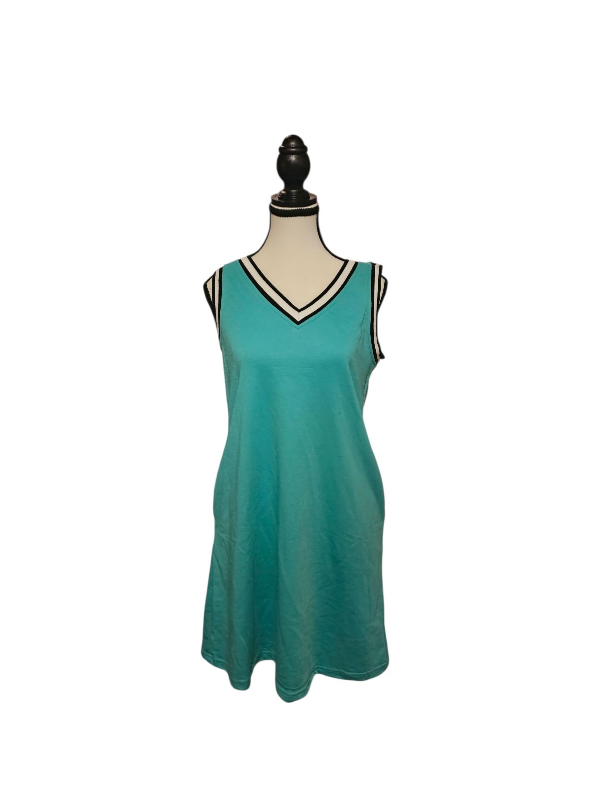 Evaless Green Sleeveless Summer Dress Size Small With Pockets NWT
