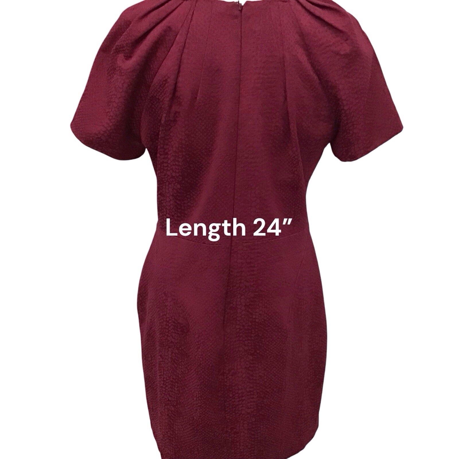 Coast Raspberry Pink Snakeskin Short 34” Dress Size 16 Ec Fit 14-16