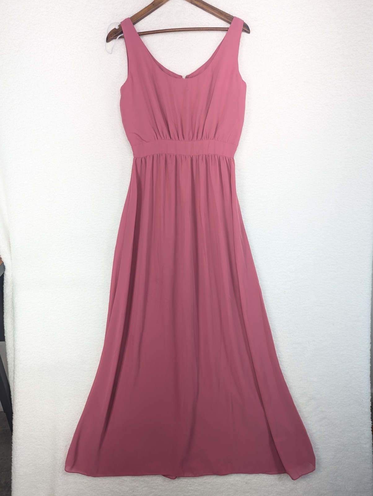 True Vintage Union Made 1960s Pink Maxi Pleated Front Dress 14