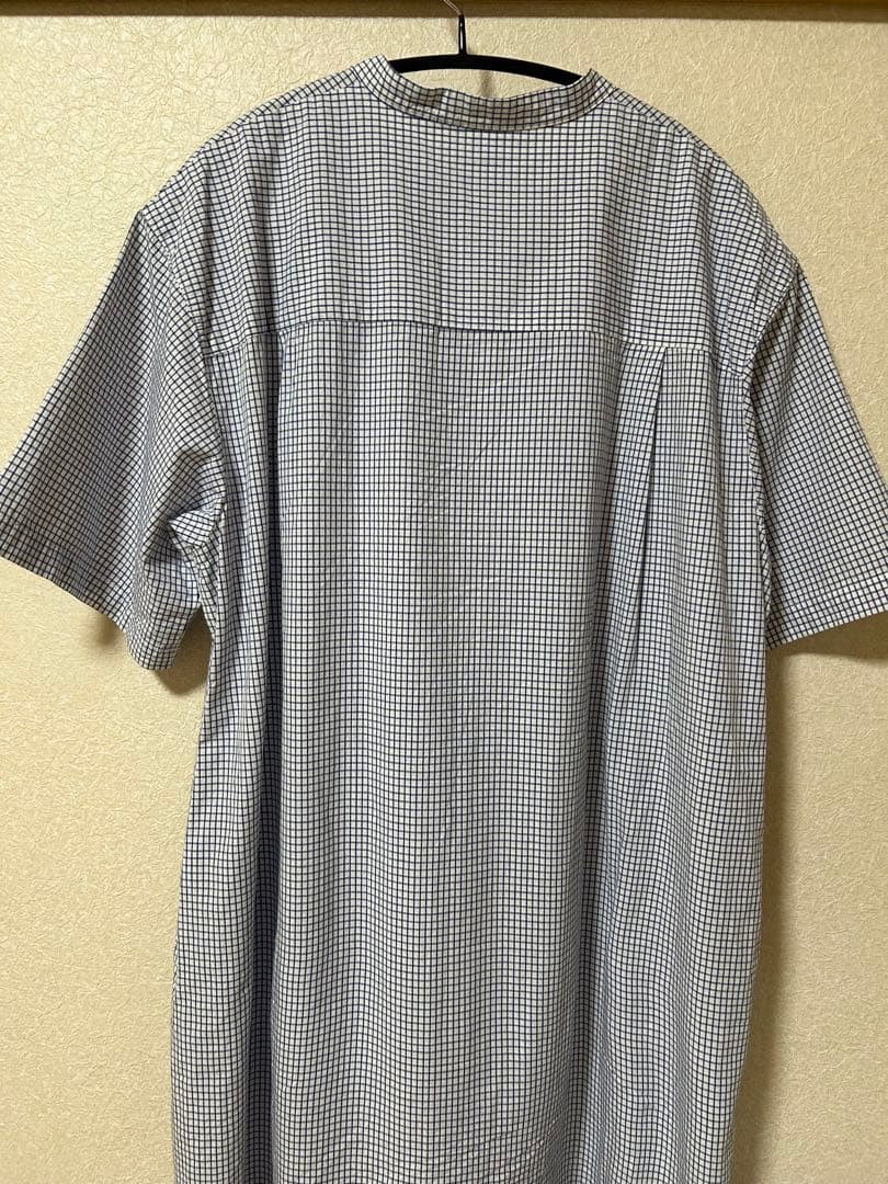 MUJI Cool Broad Stand Collar Short Sleeve Dress XL