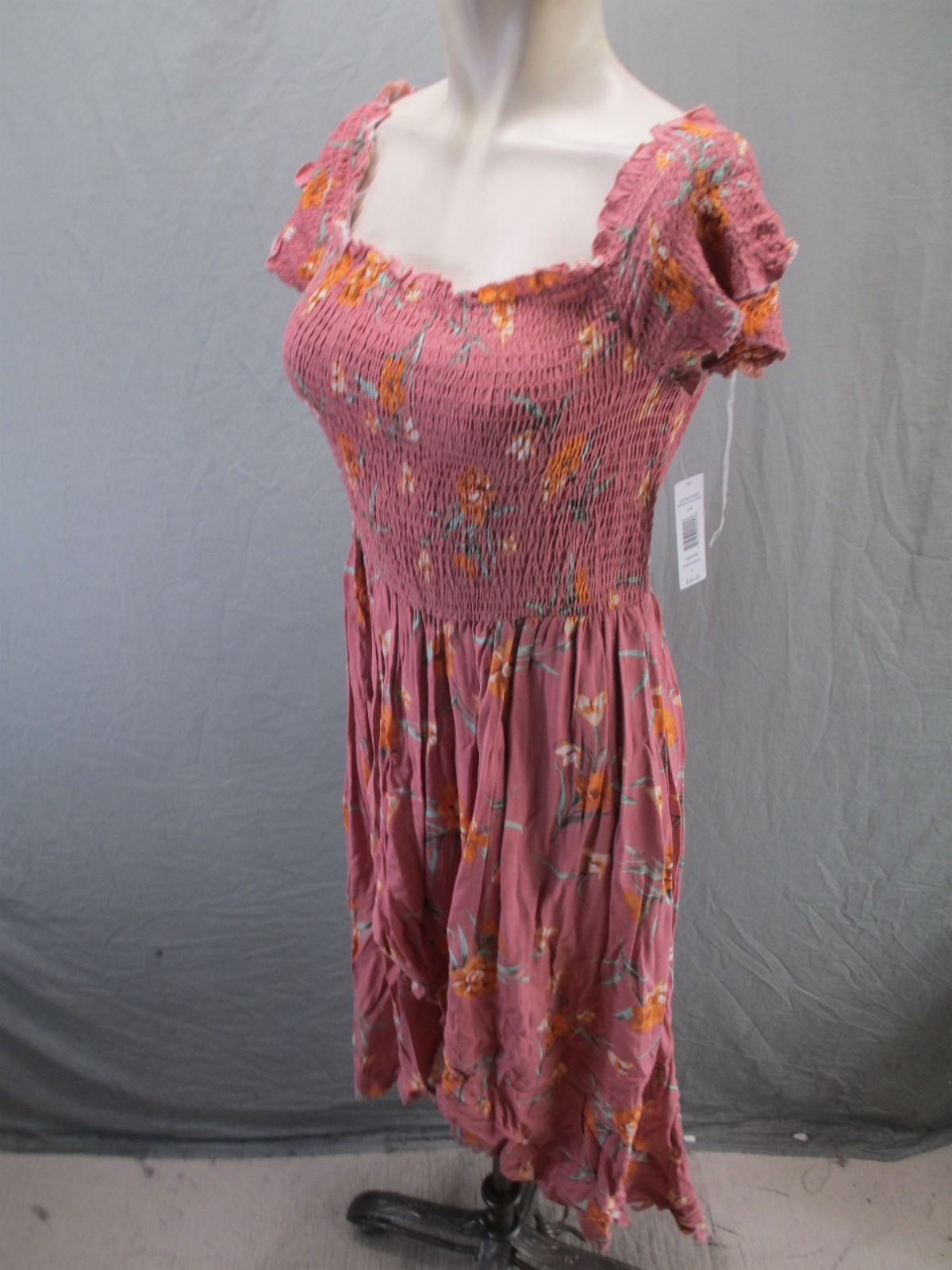 NWT Justify Size L Womens Multicolor Floral Comfy Beauty Asymmetric Dress 552