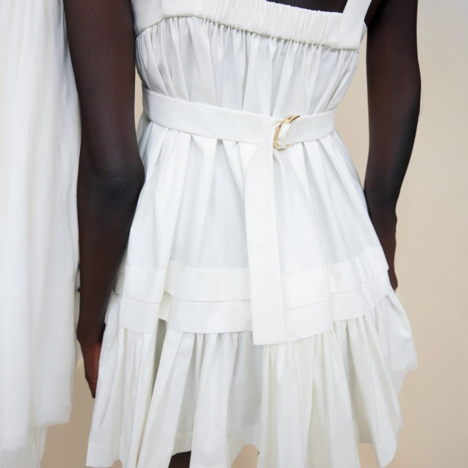 Acler Moordon Mini Dress Size AU 16 / US 12 Ivory Cotton Hens Bridal Baby Shower