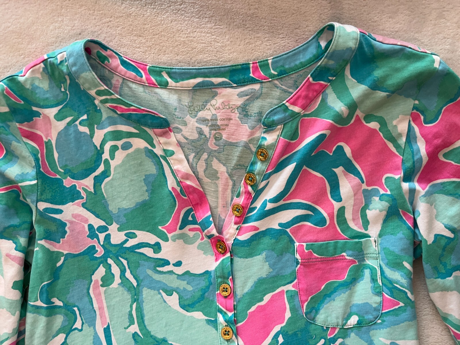 Lilly Pulitzer Womens Blue Alessia Dress XS Extra Small Cotton Lightweight