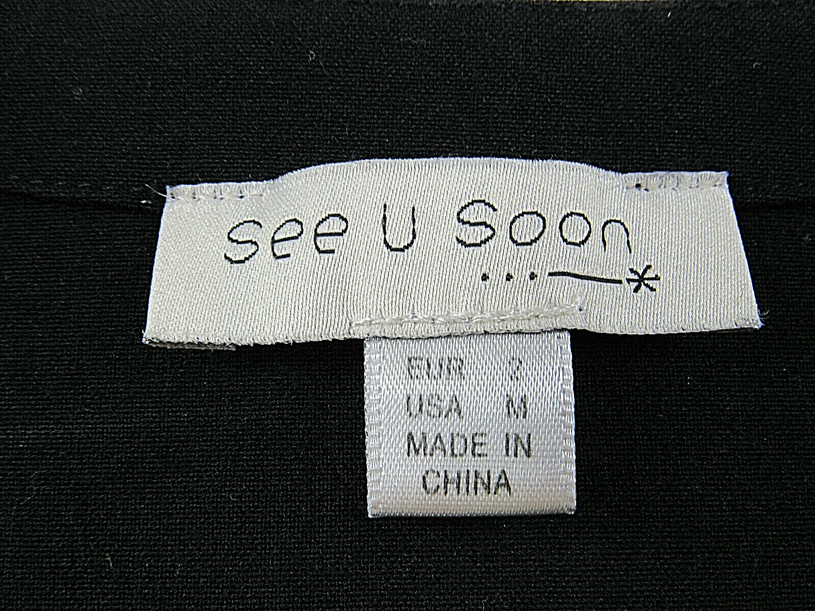 See U Soon Black Dress With Pockets M [ 38in Bust 36L ] Laced Neck