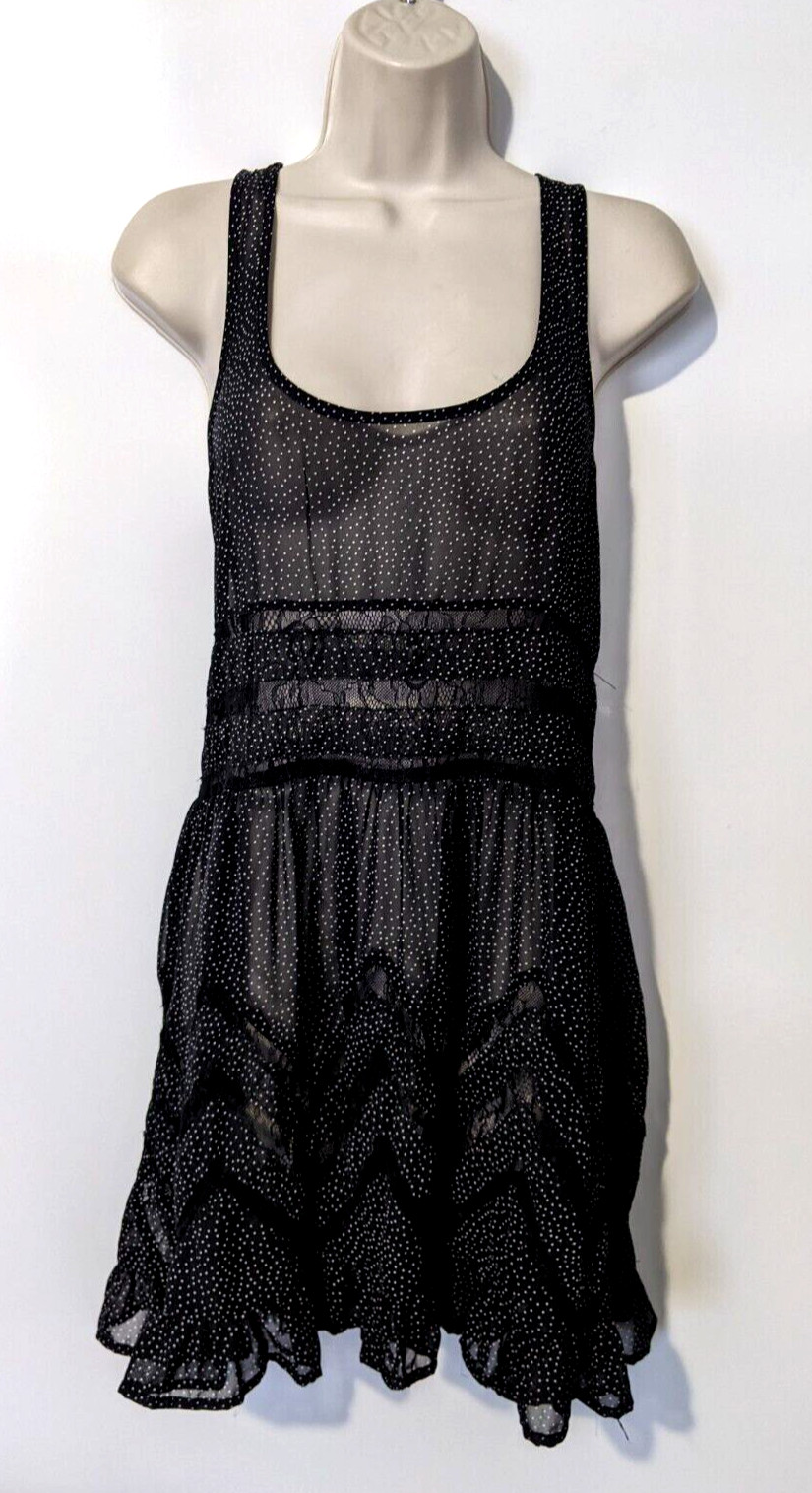 Stella Laguna Beach Women’s Dotted Sheer Dress Sz Small Polyester/Nylon Blend