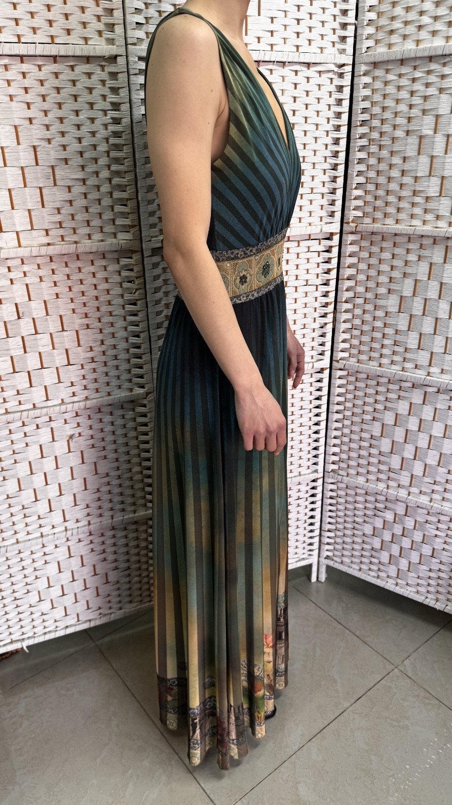 Michal Negrin Elegant Full length Floral Dress Size – M – NWT #9#