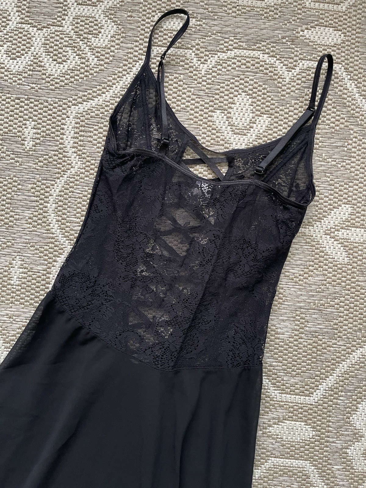 Rampage Lace Elastic Corset Asymmetrical Sheer Layering Dress Lingerie