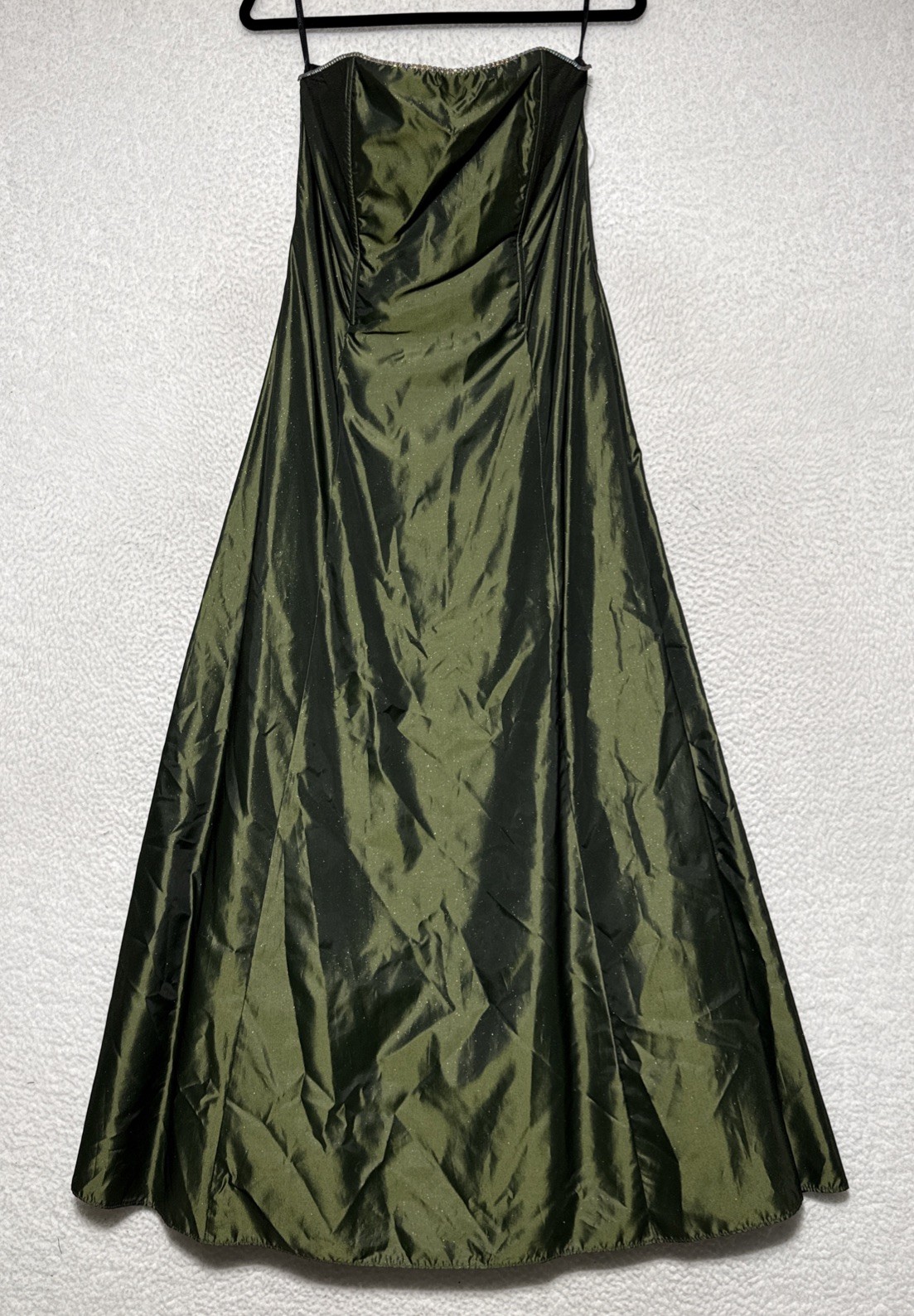 VTG Gunne Sax Dress Womens Green Holographic Y2K Whimsy Prom Millennium Size 9