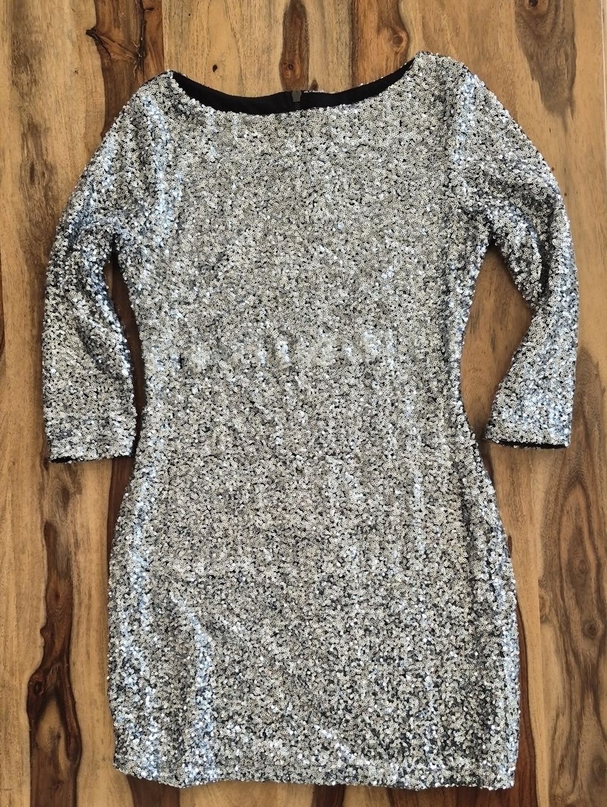 Glamour Silver Sequin Cocktail Dress