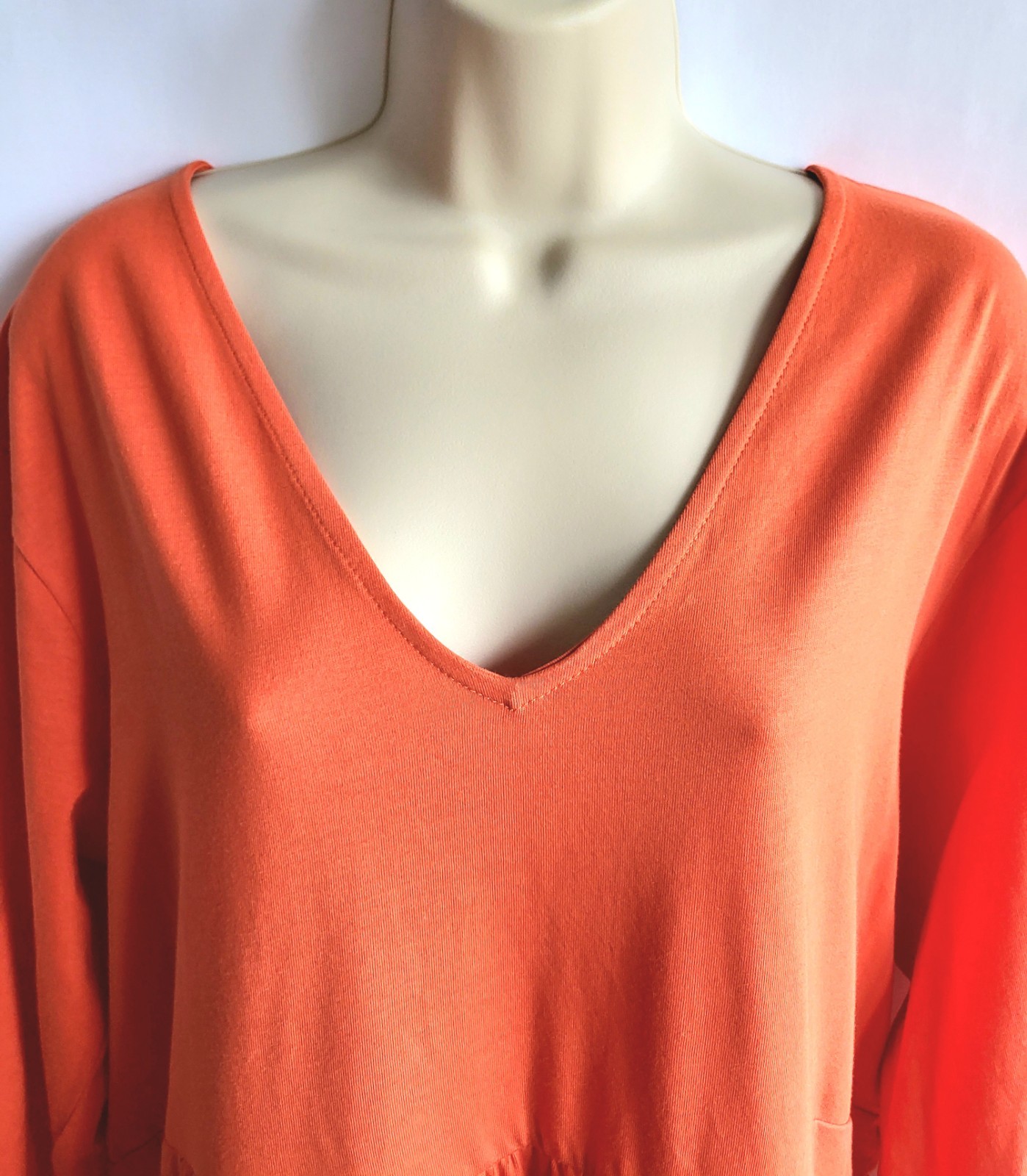 Mango Burnt Orange Casual Below Knee Length Dress, Size XL, Relaxed Fit, Casual