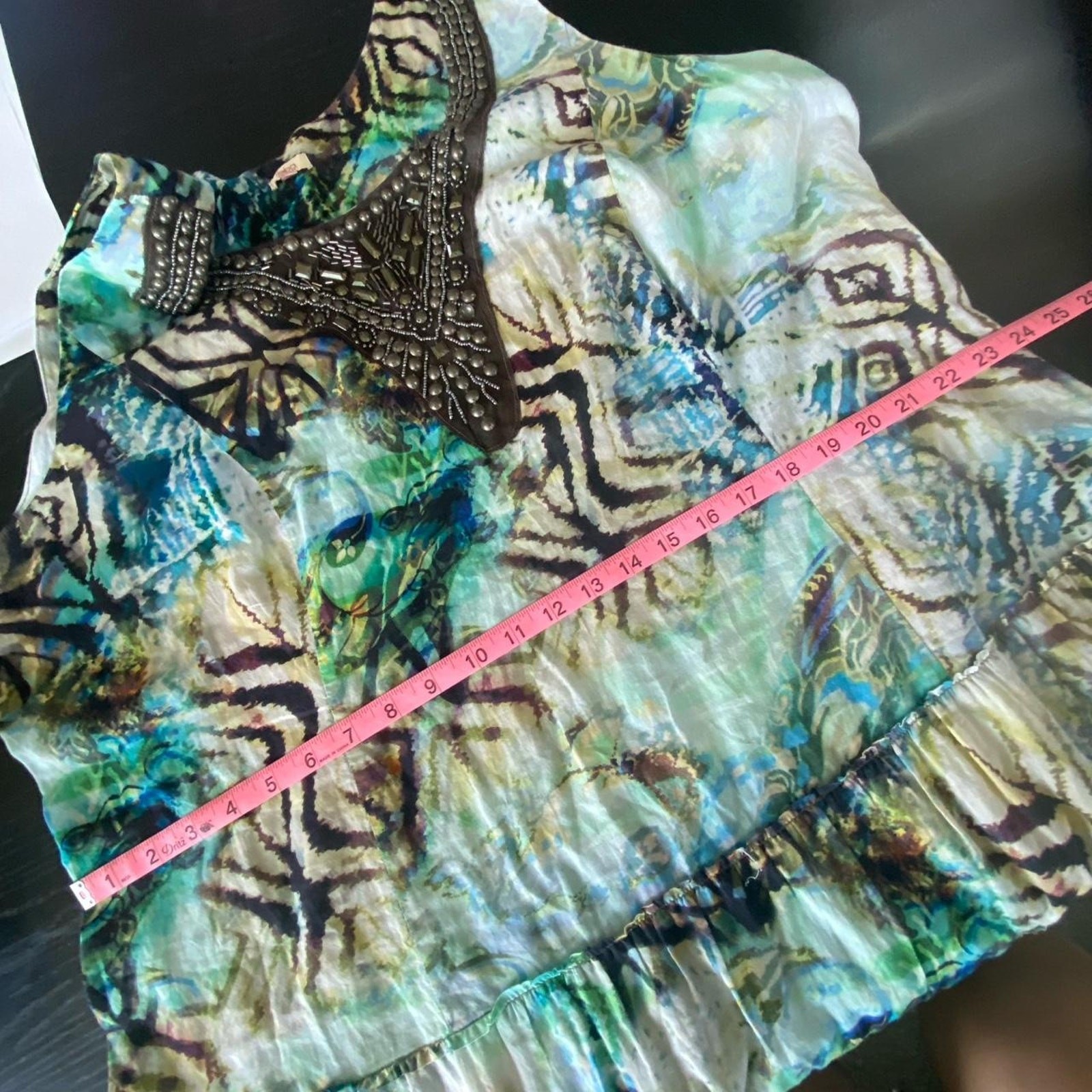Early 2000s boho mermaidcore beaded dress
