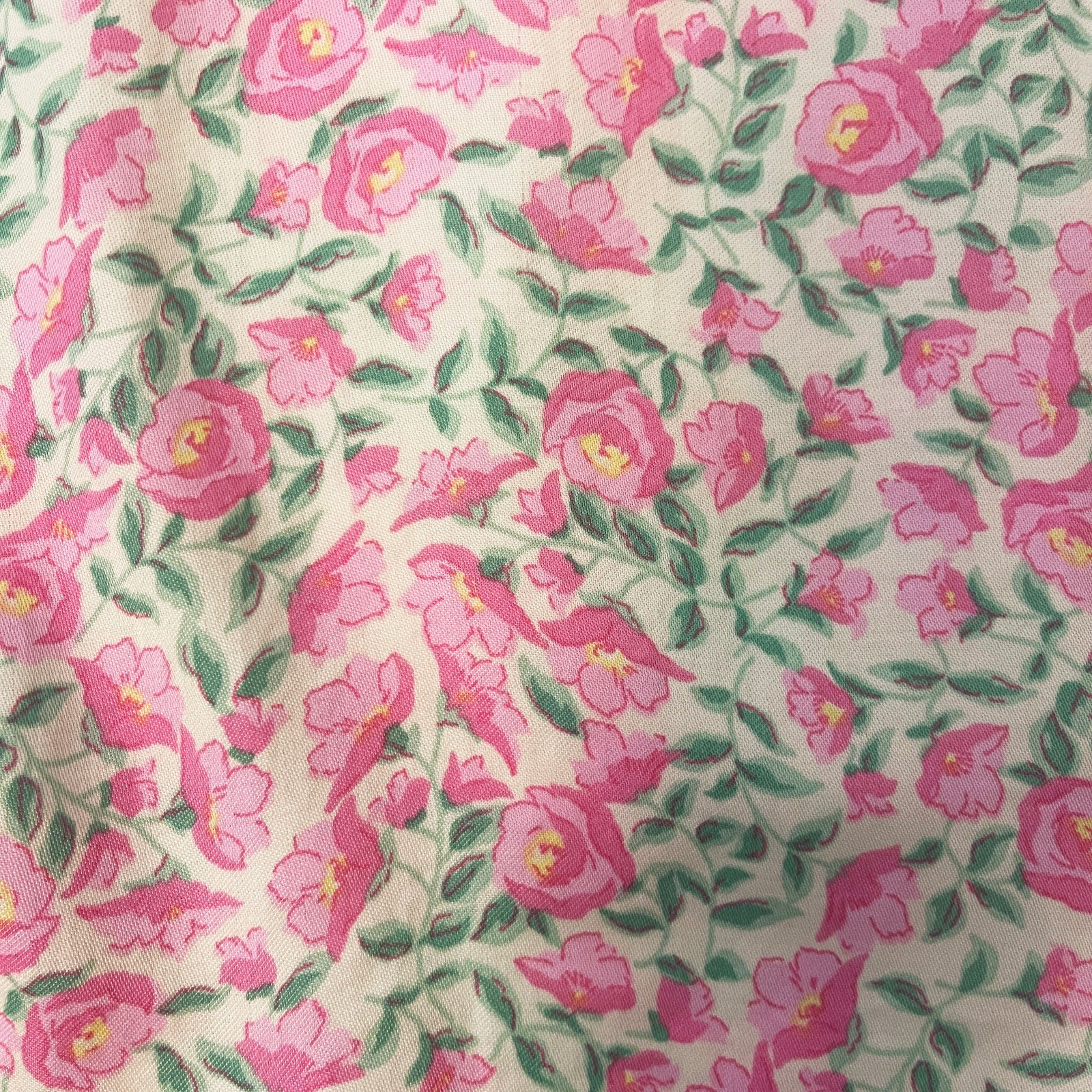 Zara Floral Open Back Mini Dress Pink Green 100% Viscose Tie Back Size XL