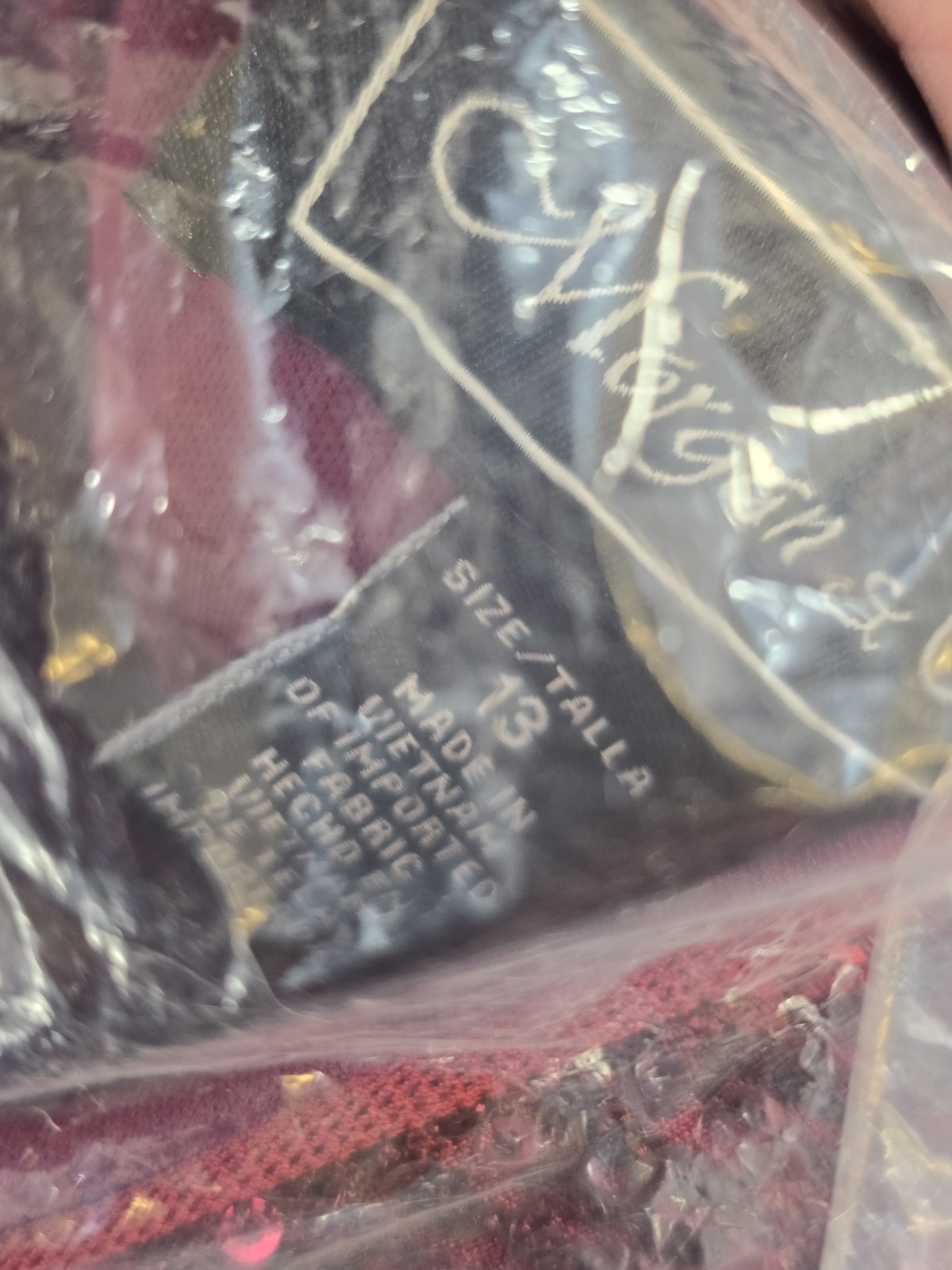 NWT Morgan & Co Juniors’ Sequin Skater Mini Dress – Color Merlot – Size 13