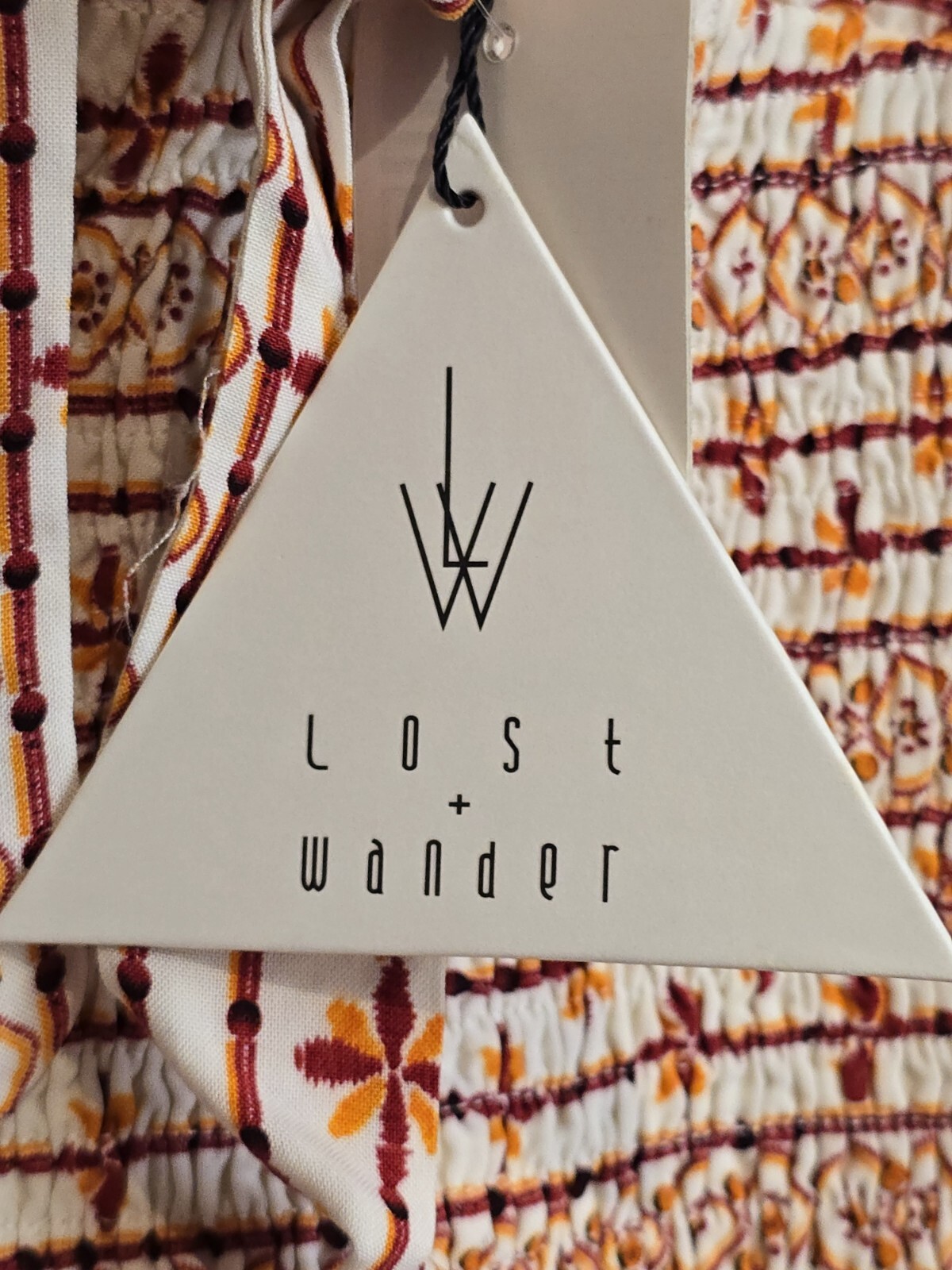 Lost + Wander Someplace Tropical Mini Dress Red Stripe Ethnic S