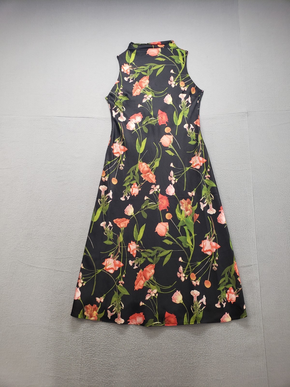 Ted Baker Women Maxi Dress 3 Multicolor Floral Back Tie Sleeveless Cocktail