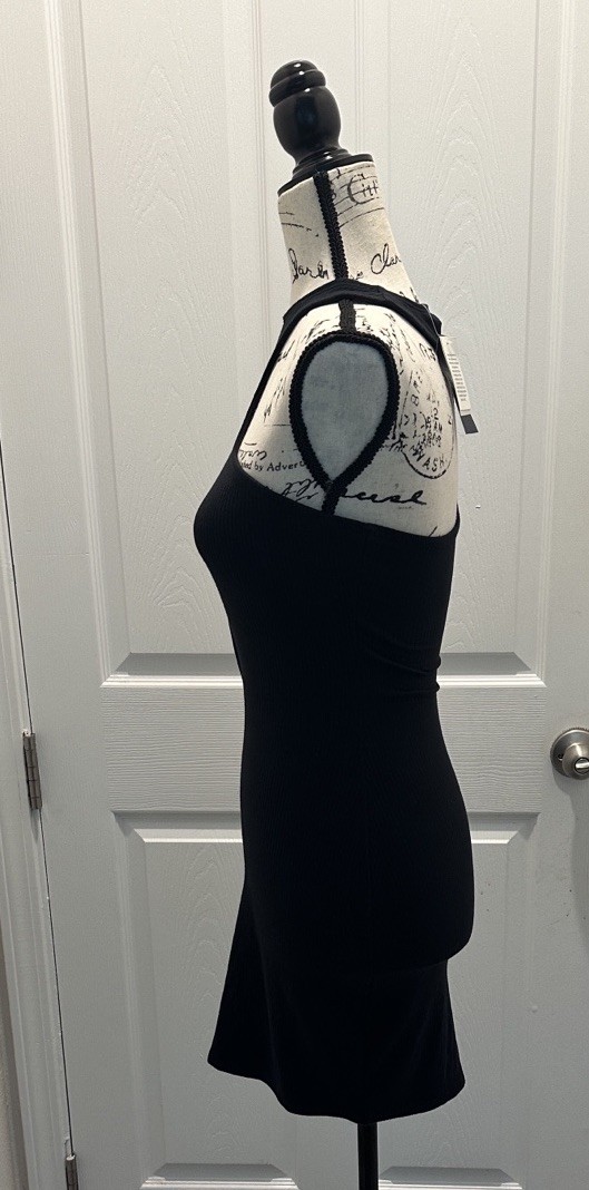 Abercrombie & Fitch Black Cut-Out Bodycon Sleeveless Dress Size XXSP NWT