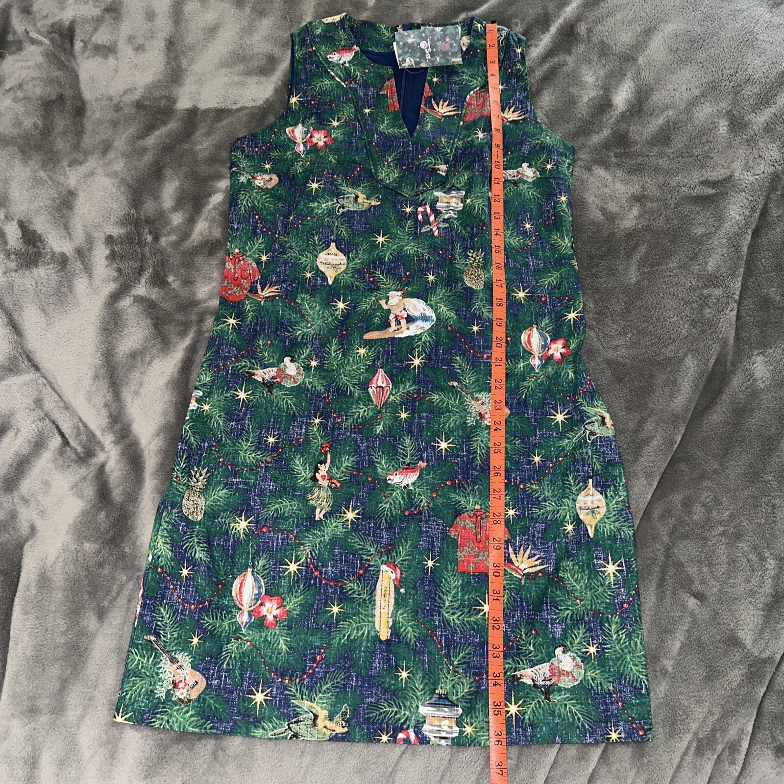 NWT 2022 REYN SPOONER Size 4 Christmas Mele Kalikimaka Zipper Women’s Dress W13