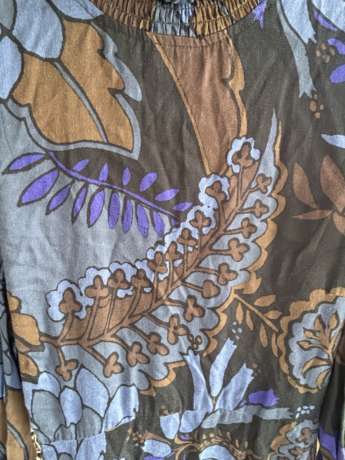 Karlie Small Rayon Maxi Dress Long Sleeve Small