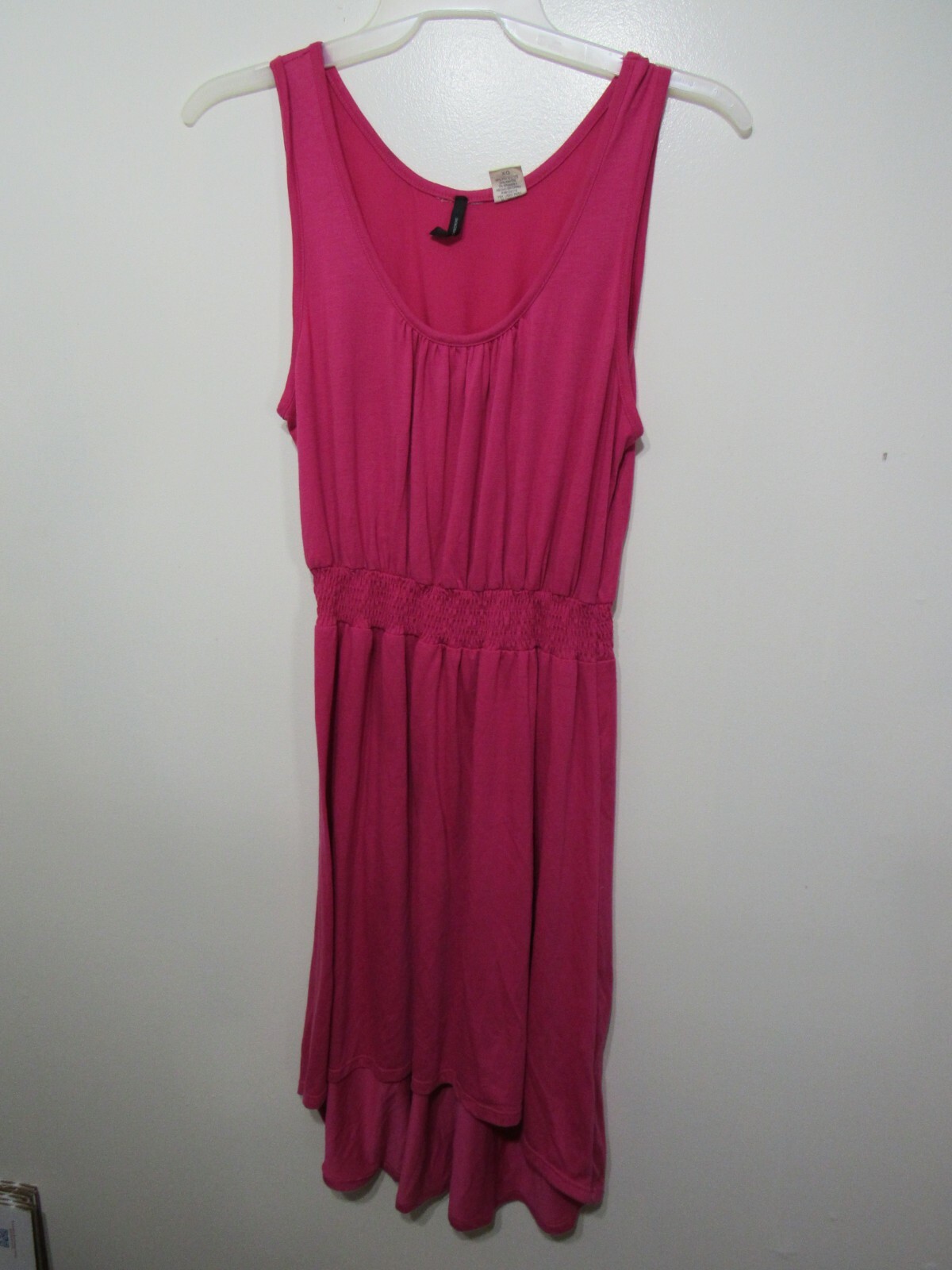 N D Dress Size XL Pink Pull Over Sleeveless Round Neck Wide Elastic Waist