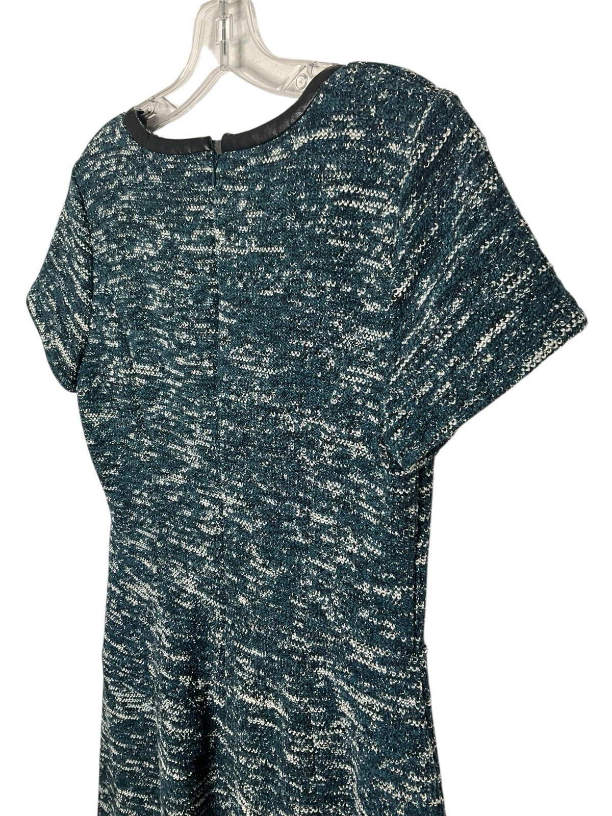 Talbots Marled Knit Sweater Dress Knee-Length Teal Size Womens Petite 10