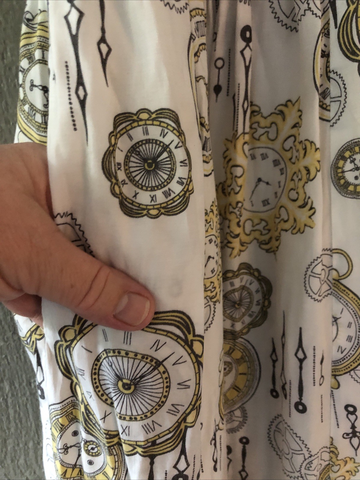 Bea & Dot for Modcloth Womens Clock Gears Fit Flare Pleated Teacher Dress Sz 2X