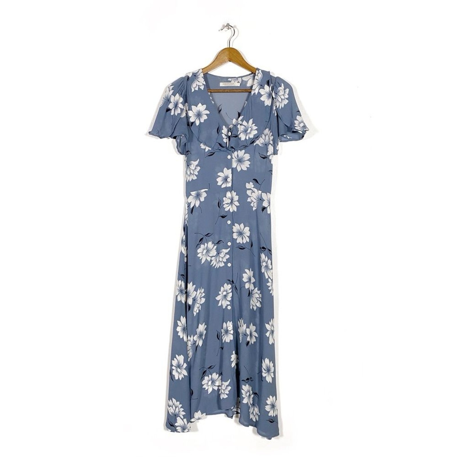 Christy Dawn The Daisy Ruffle Midi Dress Floral Mist Women’s S