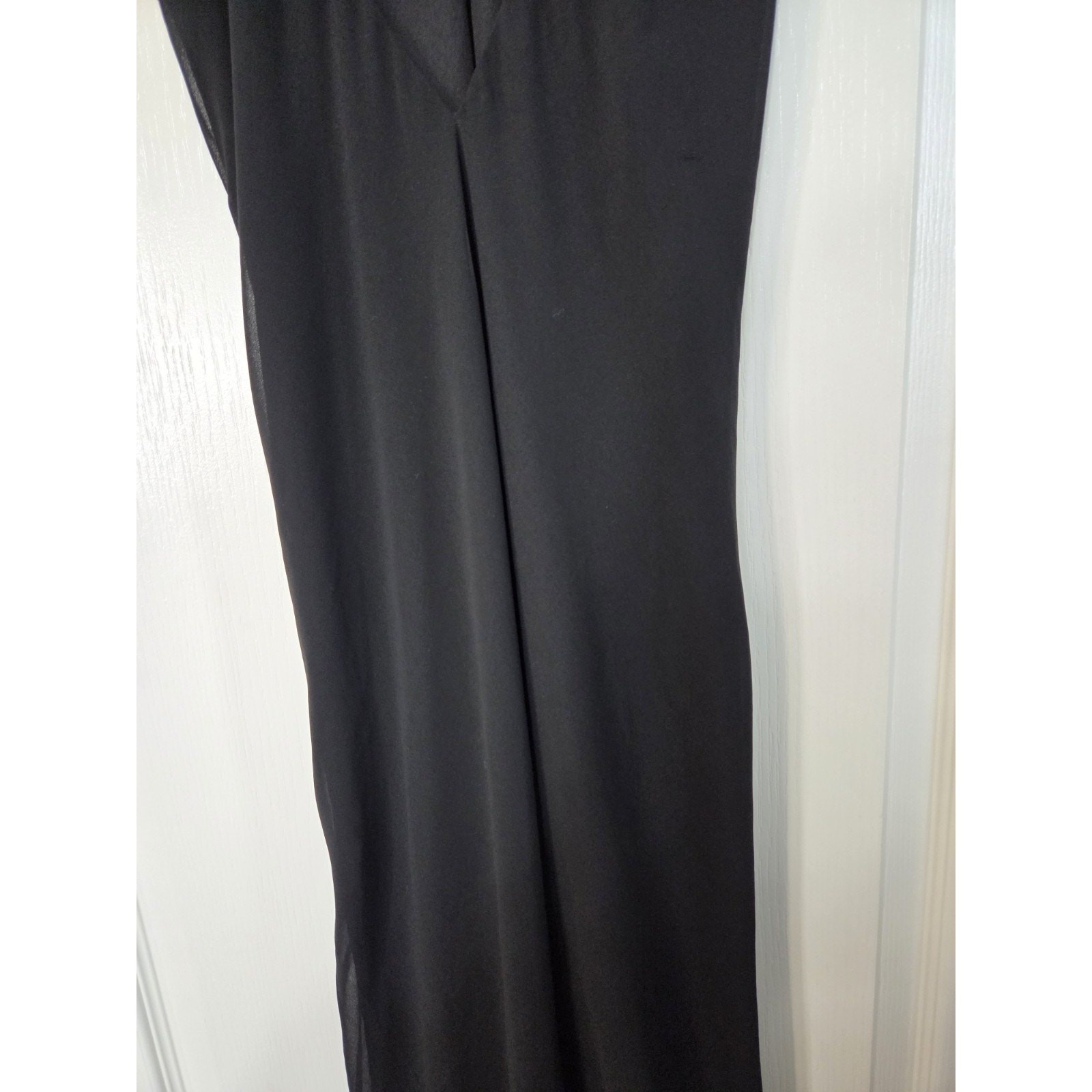 Lovers and Friends (Revolve) Black Chiffon Sexy Slit Slip Maxi Dress, Size Small