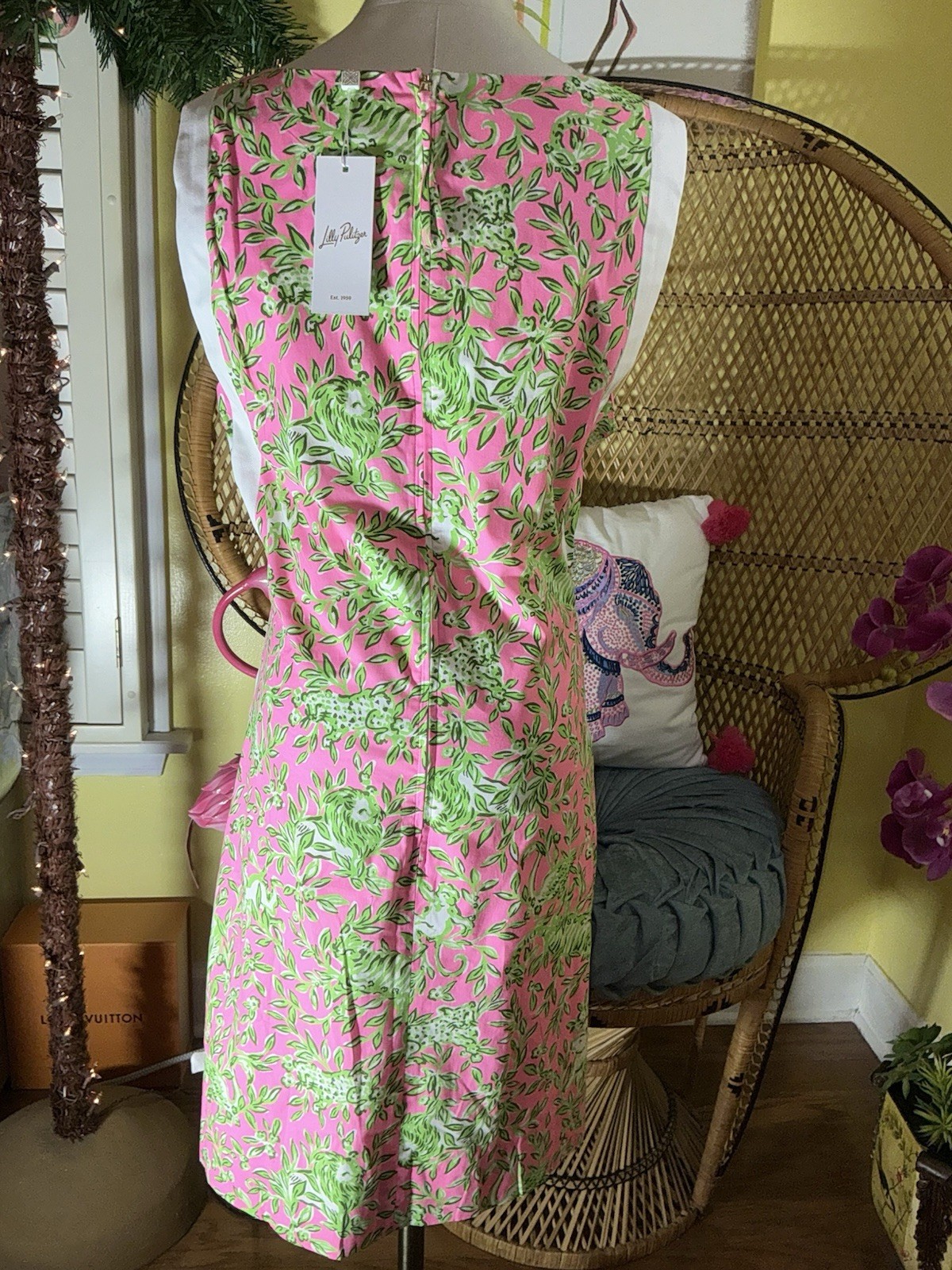 Lilly Pulitzer NWT Beckler Stretch Shift Pink Mane Character Energy $198 Size 16