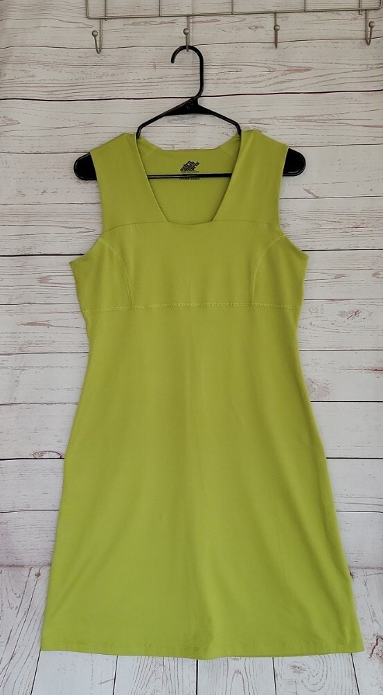 Eastern Mountain Sports Green Bodycon Sleeveless Sheath Dress Womens Sz M