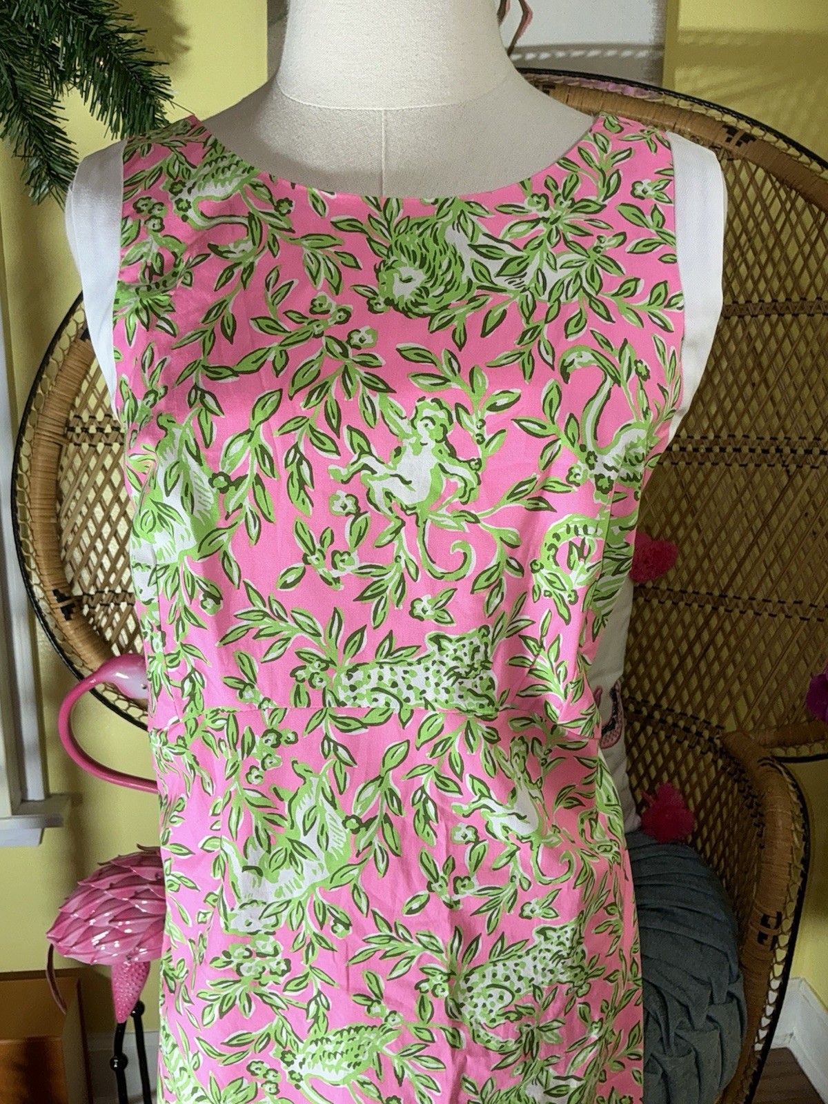 Lilly Pulitzer NWT Beckler Stretch Shift Pink Mane Character Energy $198 Size 16