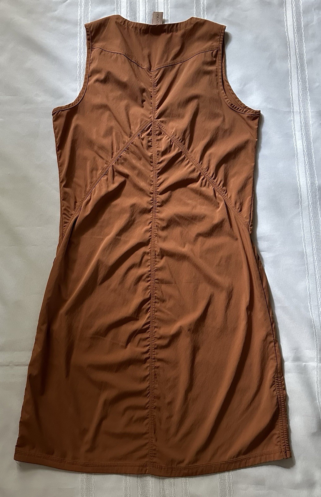 Indyeva Liike Dress Size S Rust Copper Orange / Terracota Hiking Athleisure EUC