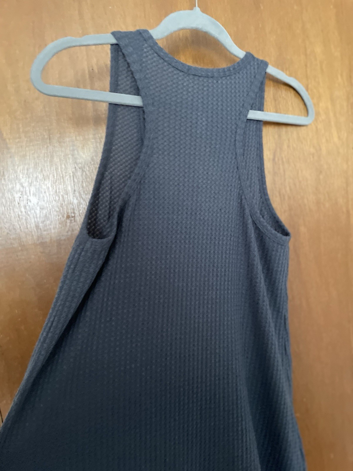 Ekouaer Waffle Tank Dress New Withtags Charcoal Gray Size L