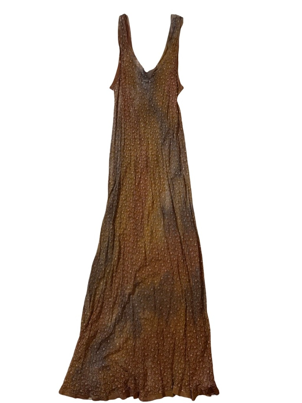 One Wing Sheer Embroidered Ombré Maxi Dress Fairy Grunge Whimsigoth USA