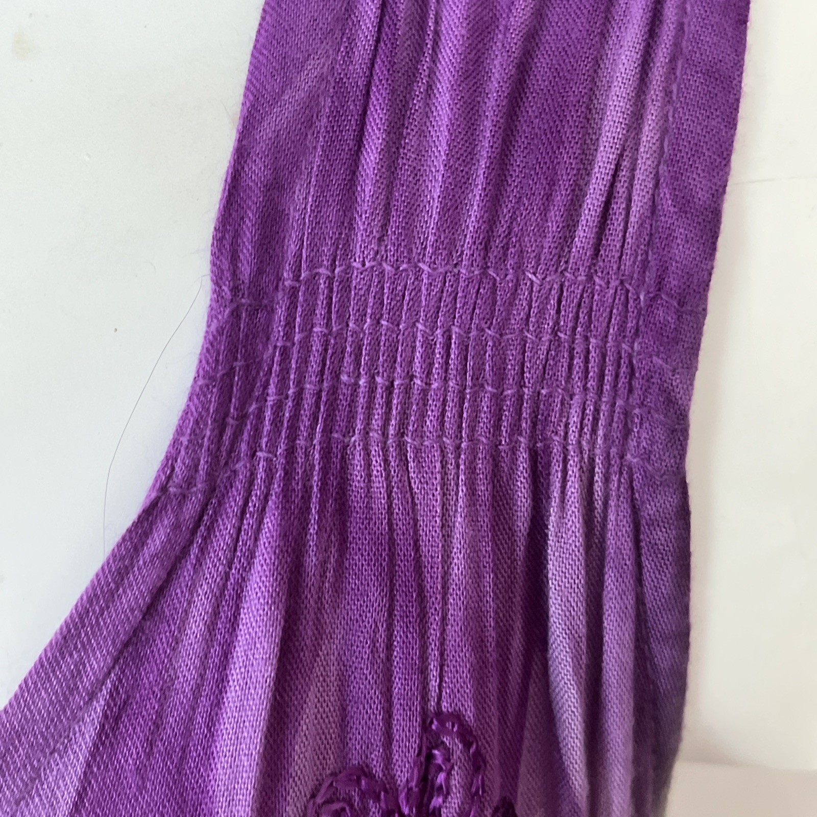 Sakkas Sleeveless Boho Sundress Tie-Dye Purple Embroidered Green Red Free Size