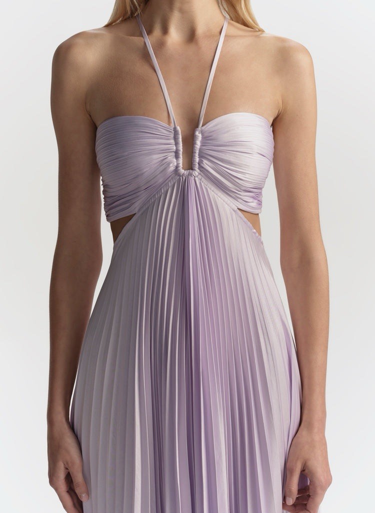 a.l.c. Maxi Dress Satin Pleated Moira Size 2 $795