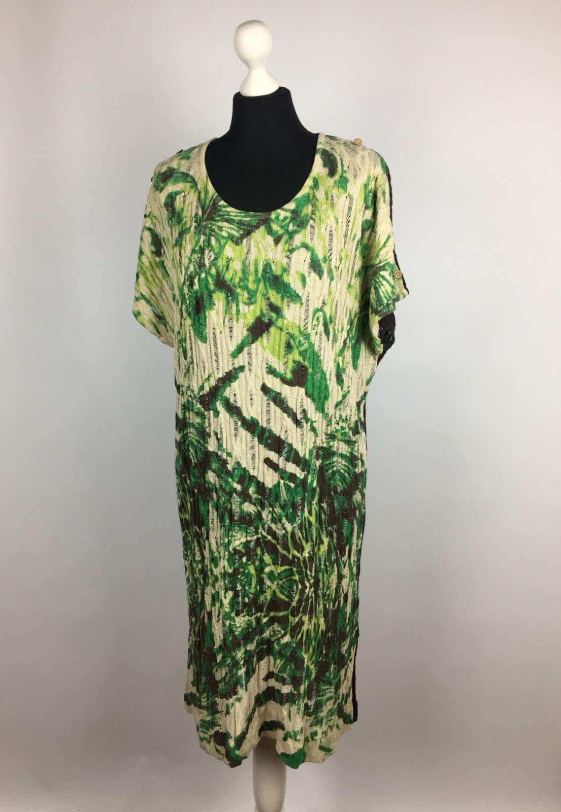 Ulla Popken Women’s Dress 60% Viscose 40% Cotton Size GB 20/22