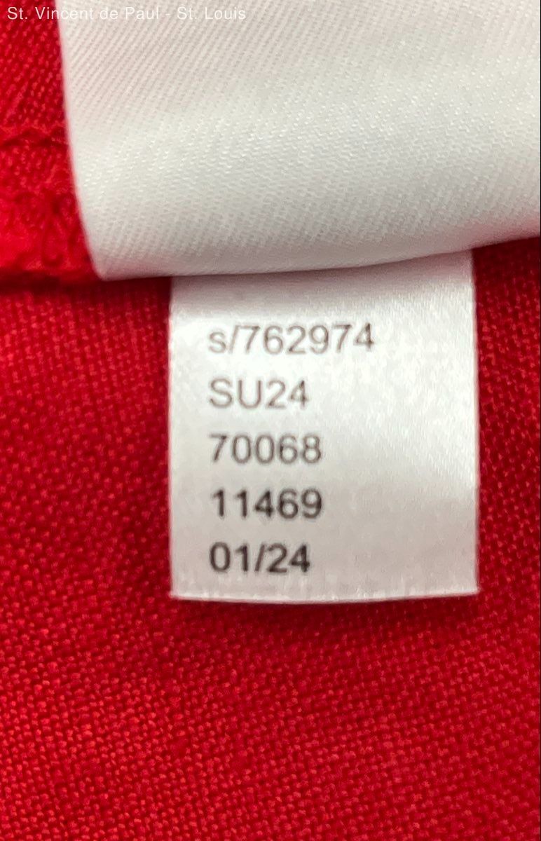 Loft Womens Mini Dress Red Button Front Sleeveless Linen Blend Pockets Size 12