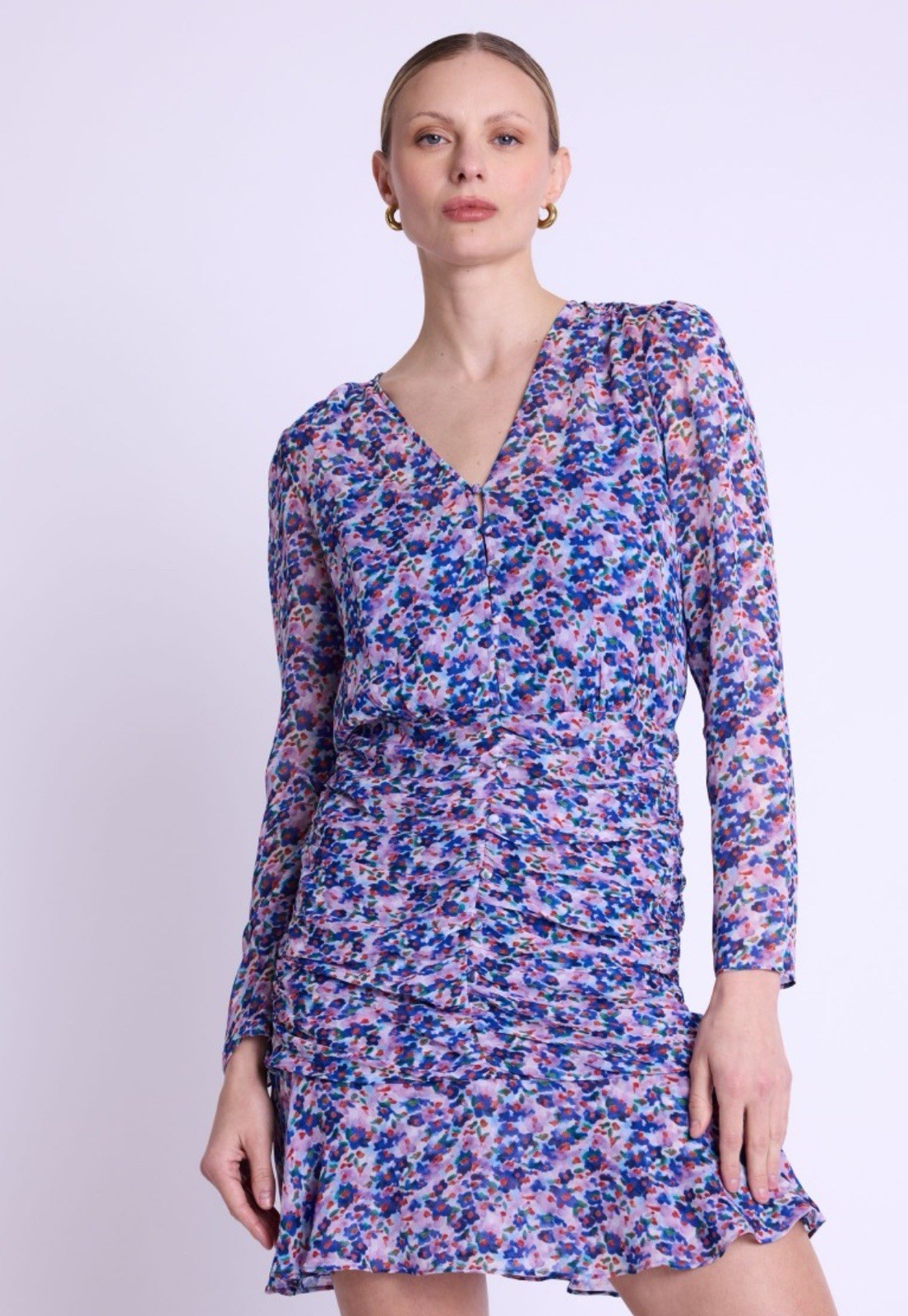 BERENICE Rumba Printed V-neck short dress BNWT 34/ XS $299
